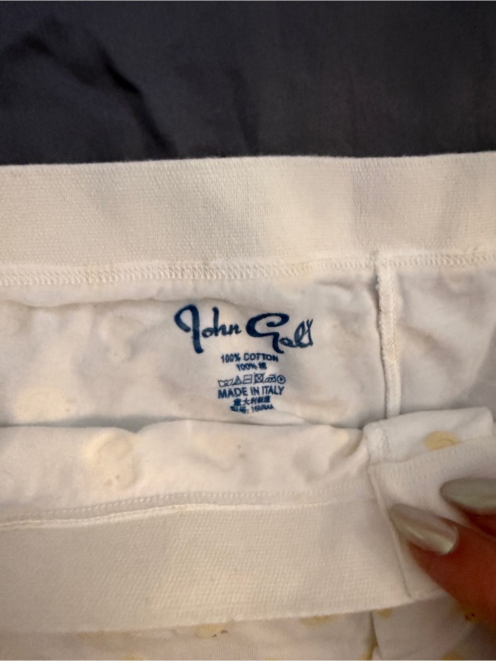 Brandy Melville White Pajama Shorts with Yellow Duck Print - Picture 3 of 3